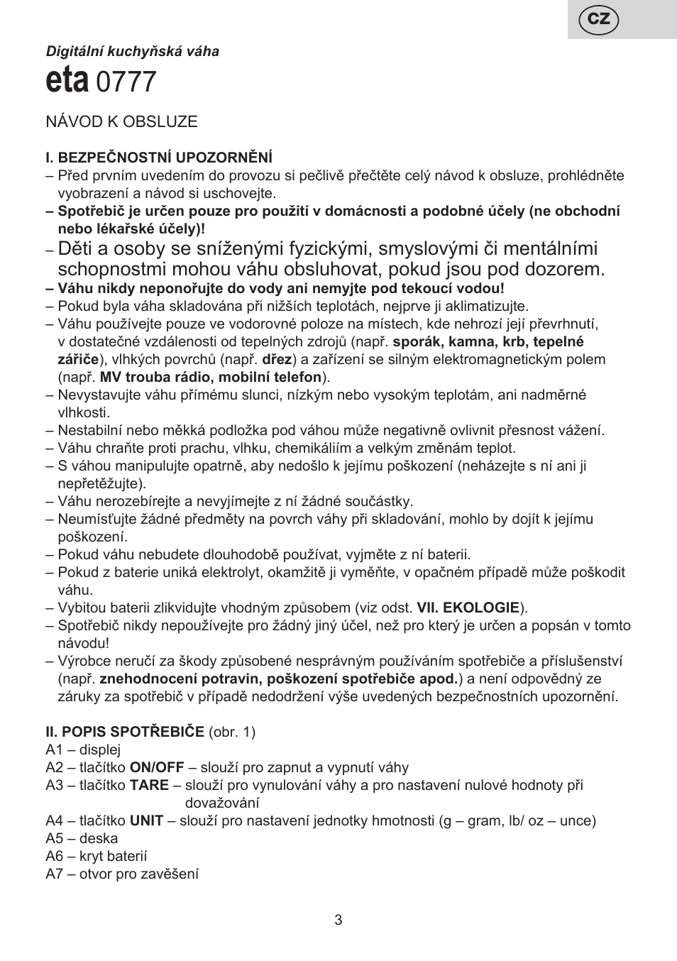 ETA Moli User Manual | Page 3 / 36