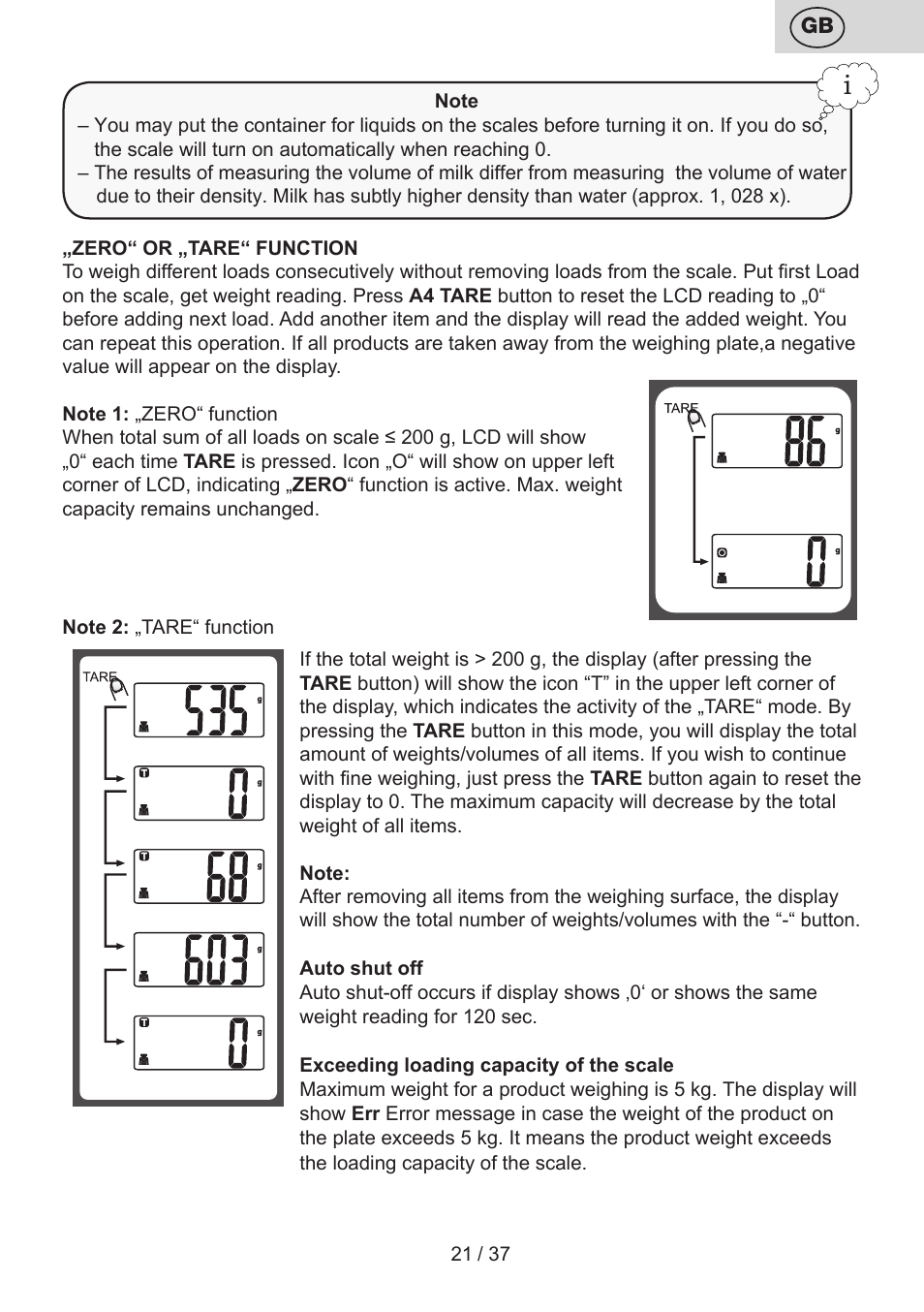 ETA Lori User Manual | Page 21 / 40