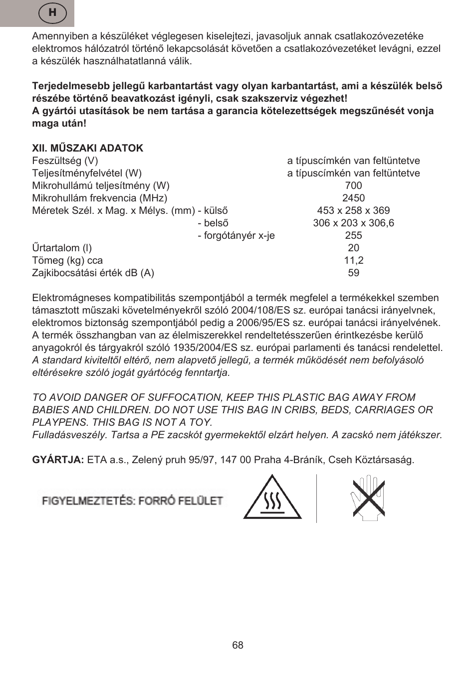 ETA Koloro User Manual | Page 68 / 88