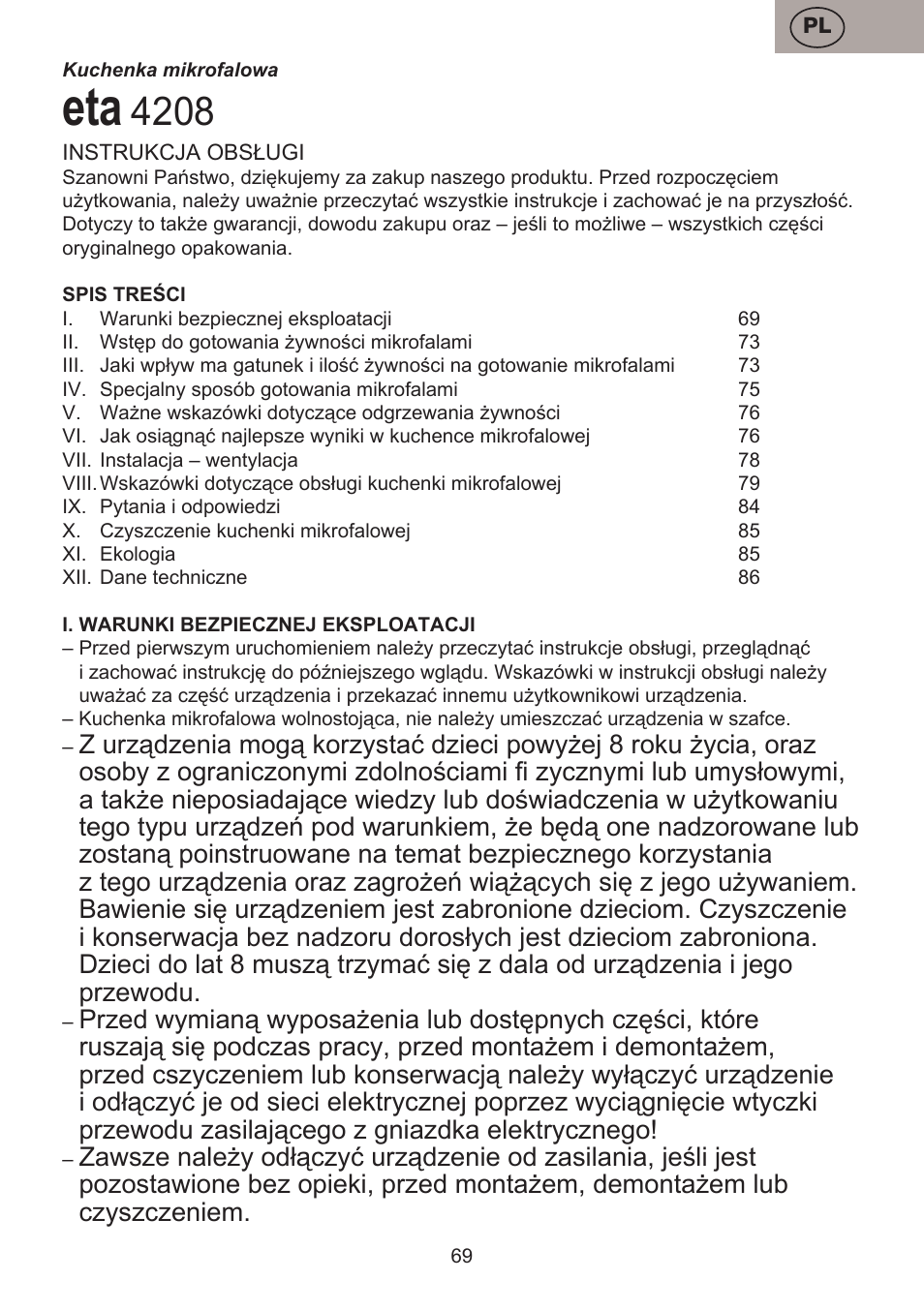 ETA Koloro User Manual | Page 69 / 88