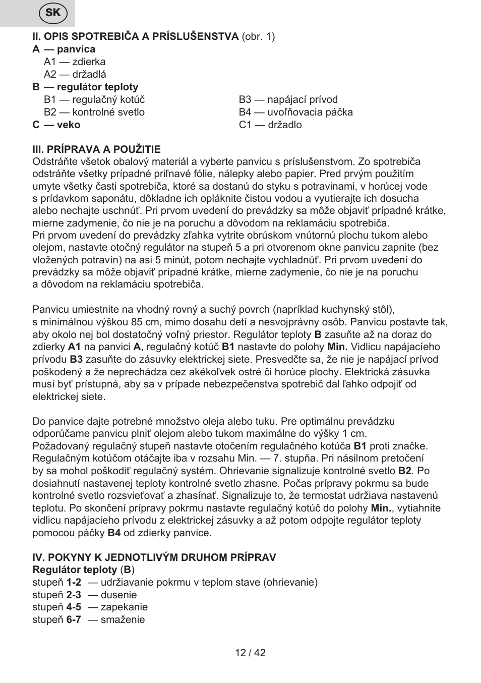 ETA Festa User Manual | Page 12 / 44