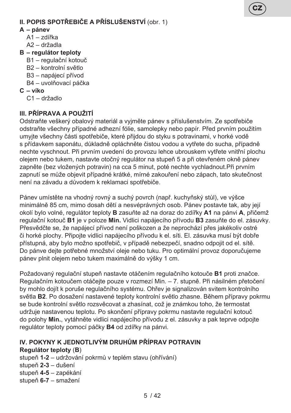 ETA Festa User Manual | Page 5 / 44