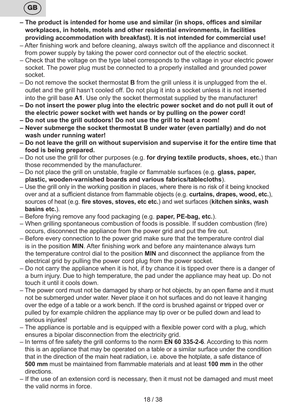 ETA Grado User Manual | Page 18 / 40