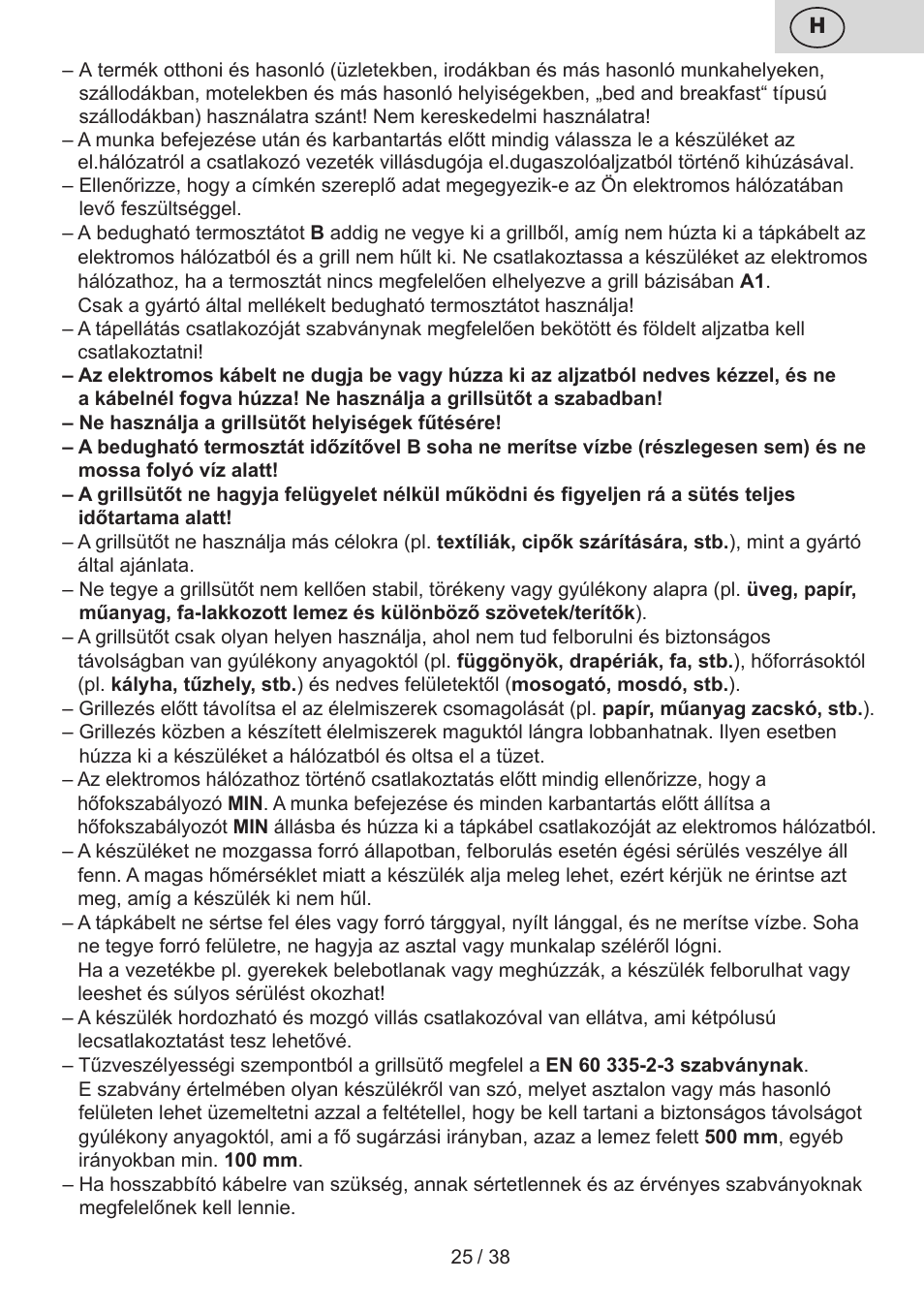ETA Grado User Manual | Page 25 / 40