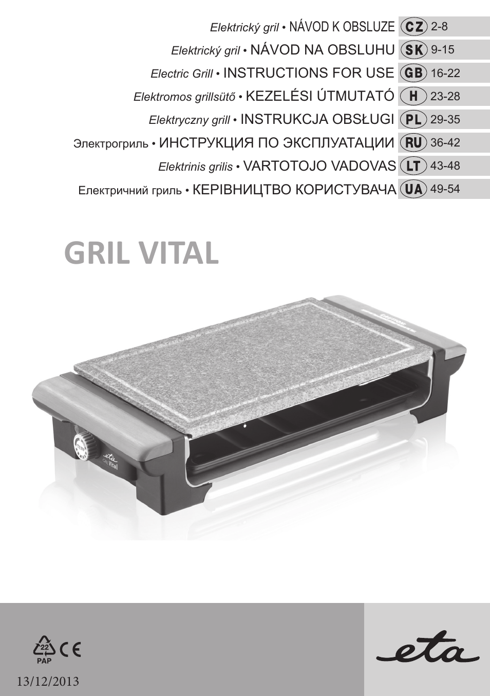 ETA Vital User Manual | 64 pages