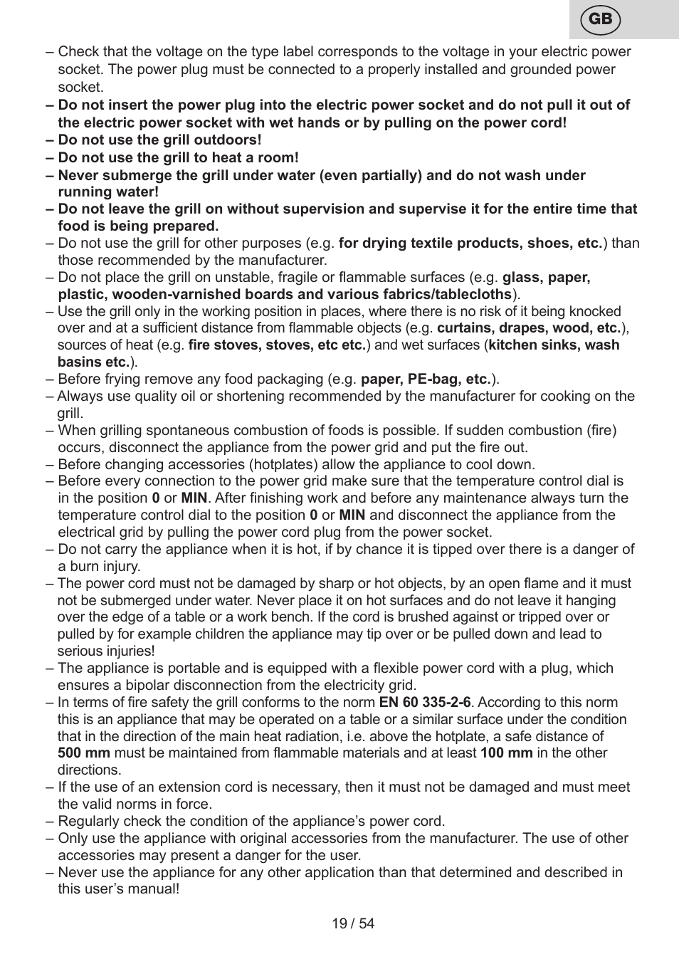 ETA Vital User Manual | Page 19 / 64