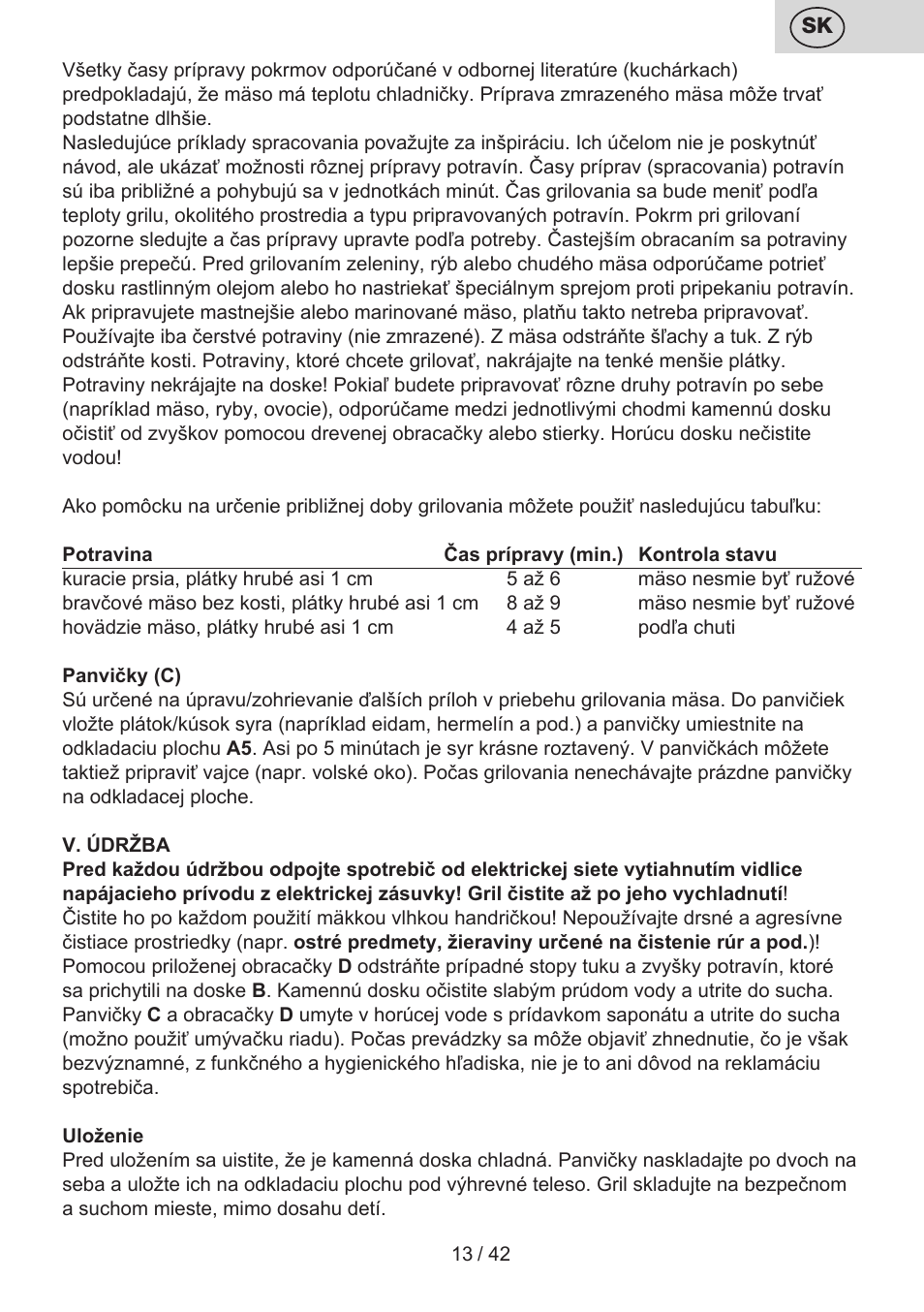 ETA Raclette User Manual | Page 13 / 44