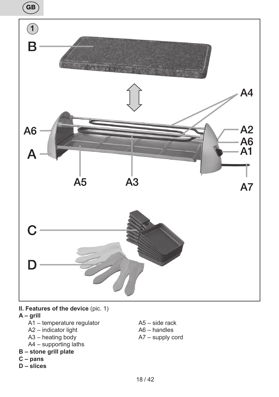 ETA Raclette User Manual | Page 18 / 44