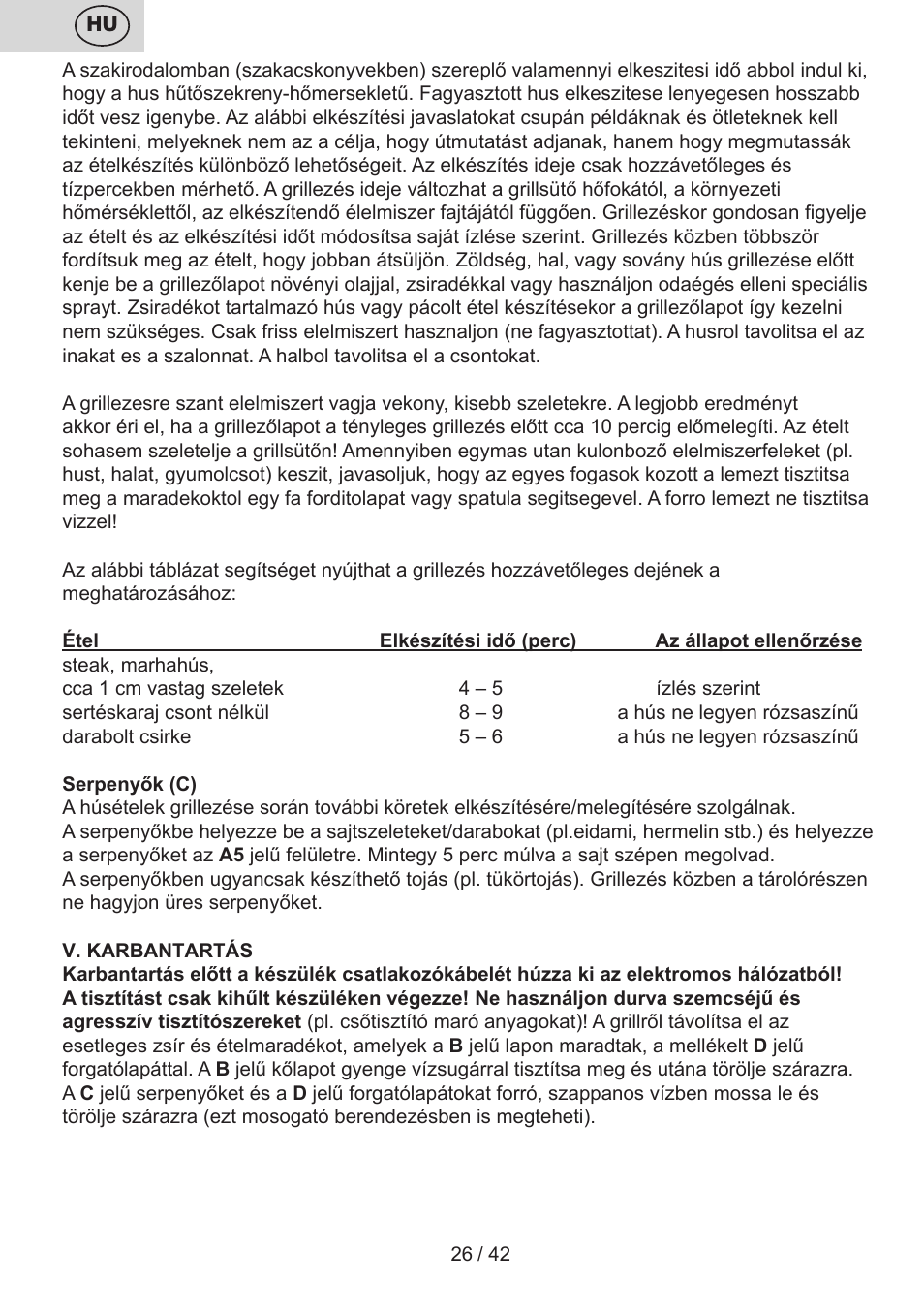 ETA Raclette User Manual | Page 26 / 44