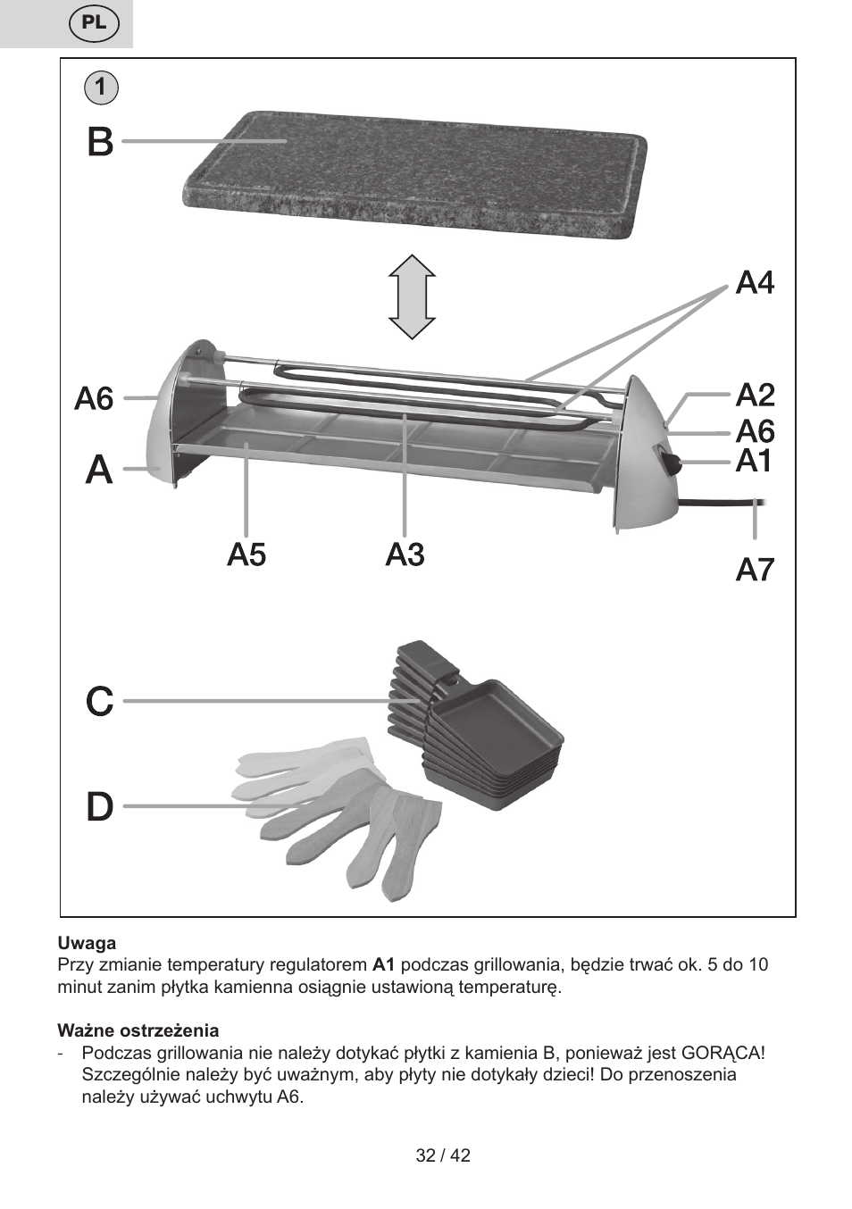 ETA Raclette User Manual | Page 32 / 44