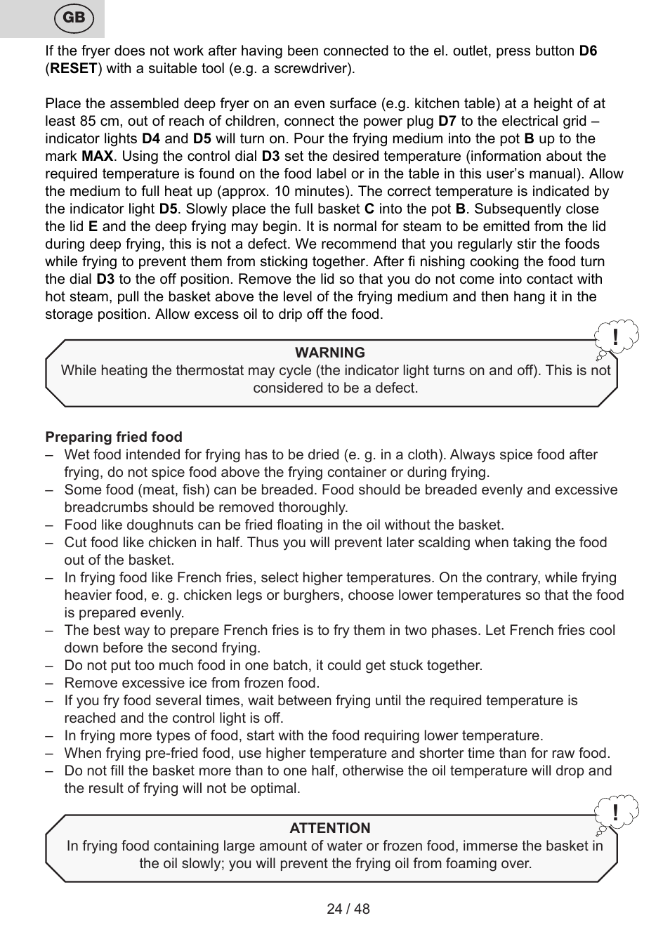 ETA Fricool User Manual | Page 24 / 52