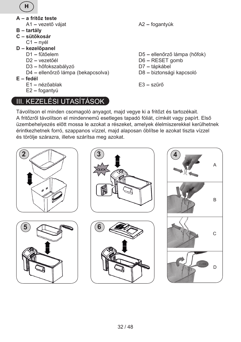 Iii. kezelési utasítások | ETA Fricool User Manual | Page 32 / 52