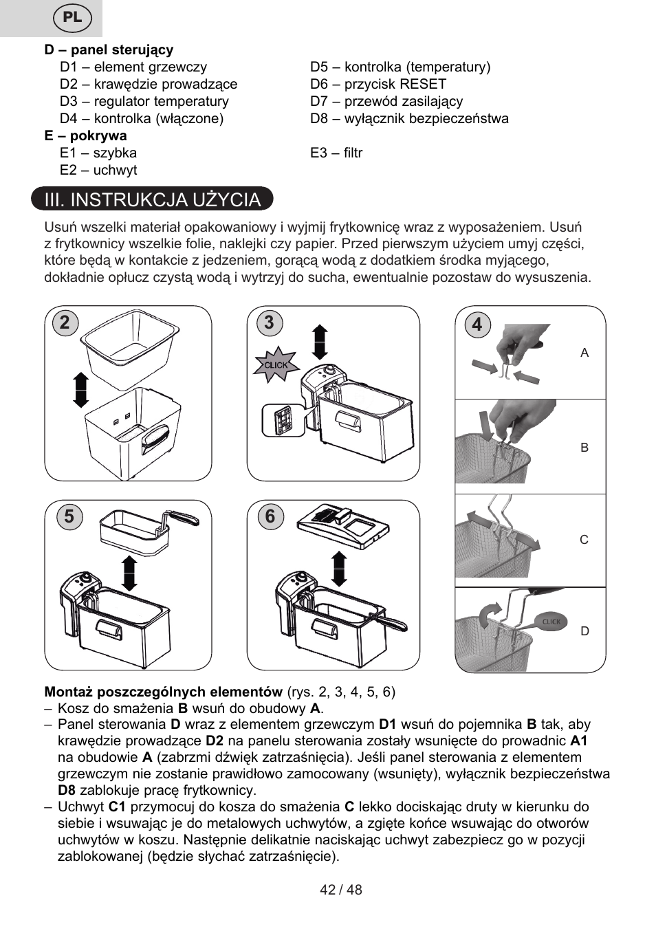 Iii. instrukcja użycia | ETA Fricool User Manual | Page 42 / 52