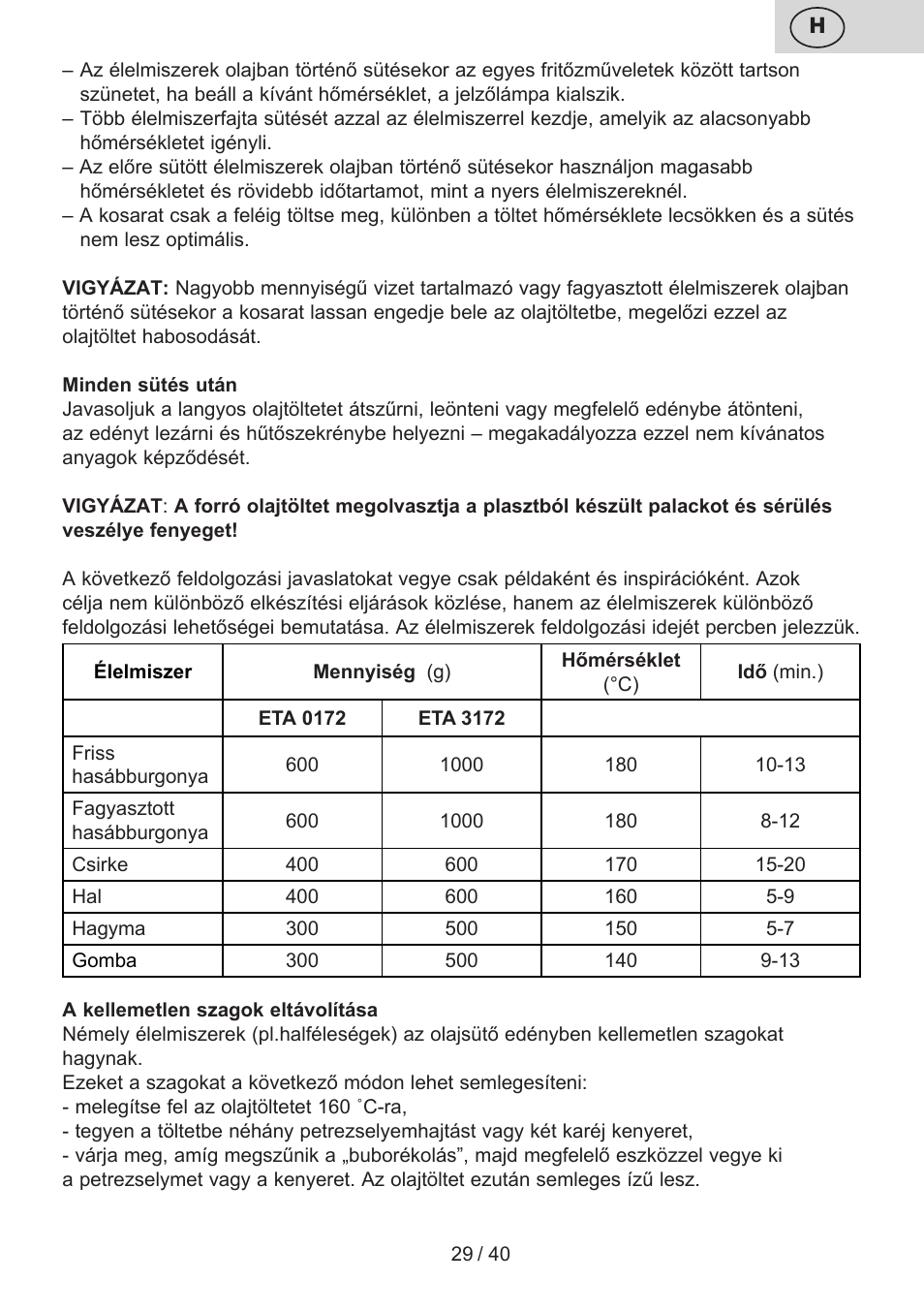 ETA Virtuoso User Manual | Page 29 / 44