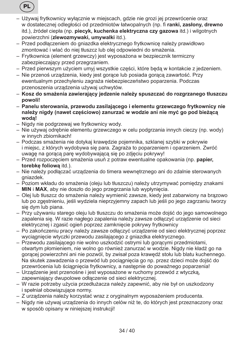 ETA Virtuoso User Manual | Page 34 / 44