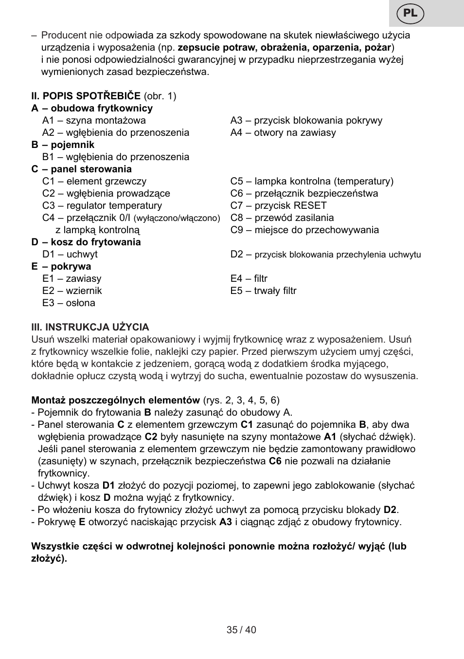 ETA Virtuoso User Manual | Page 35 / 44