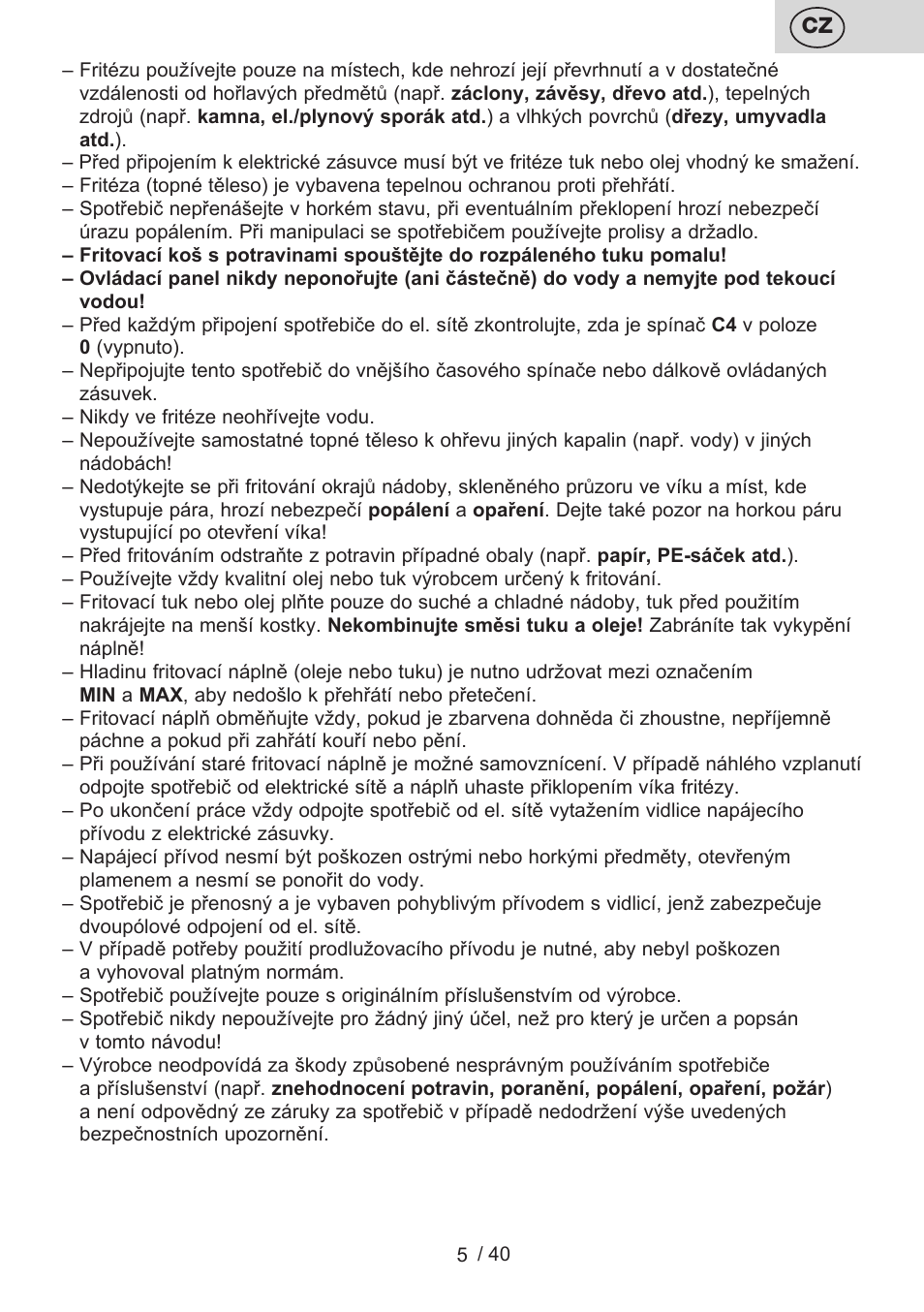 ETA Virtuoso User Manual | Page 5 / 44