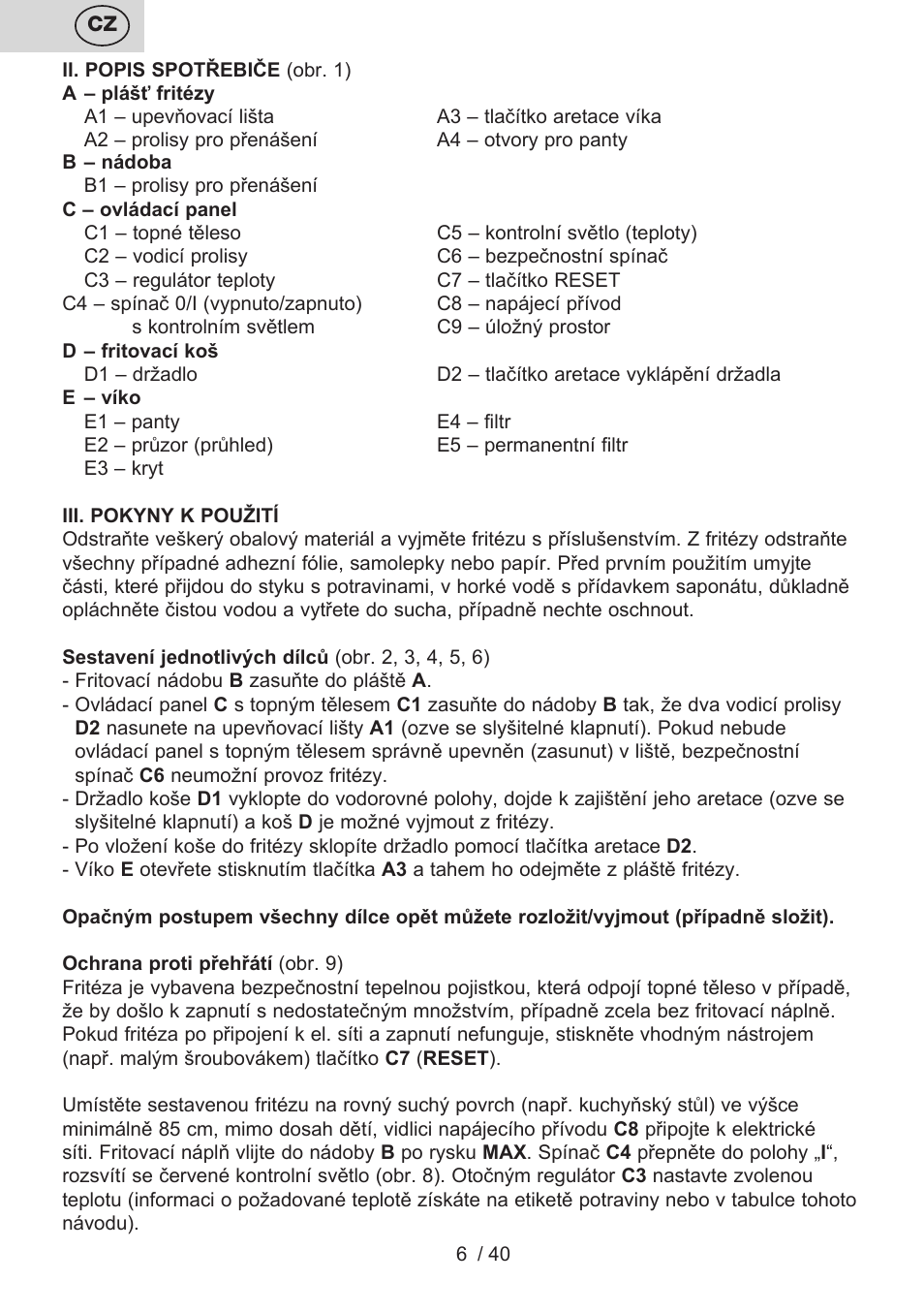 ETA Virtuoso User Manual | Page 6 / 44