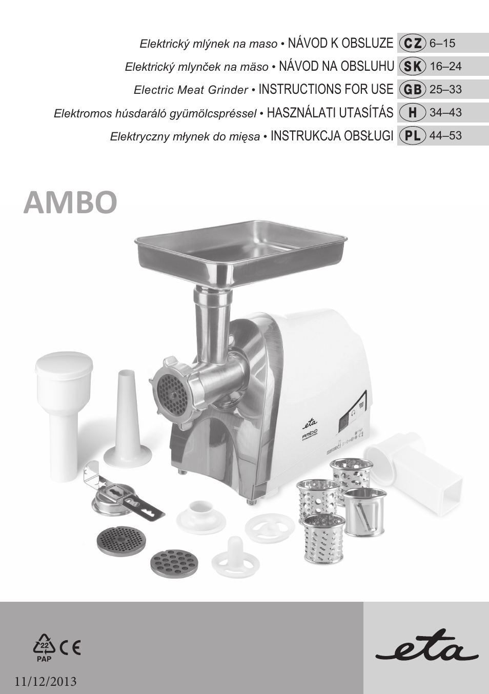 ETA Ambo User Manual | 56 pages