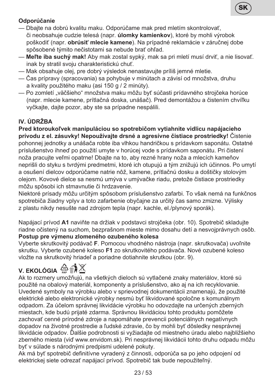 ETA Ambo User Manual | Page 23 / 56