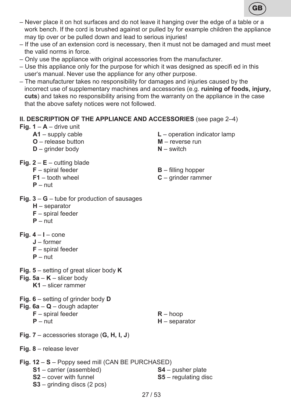 ETA Ambo User Manual | Page 27 / 56