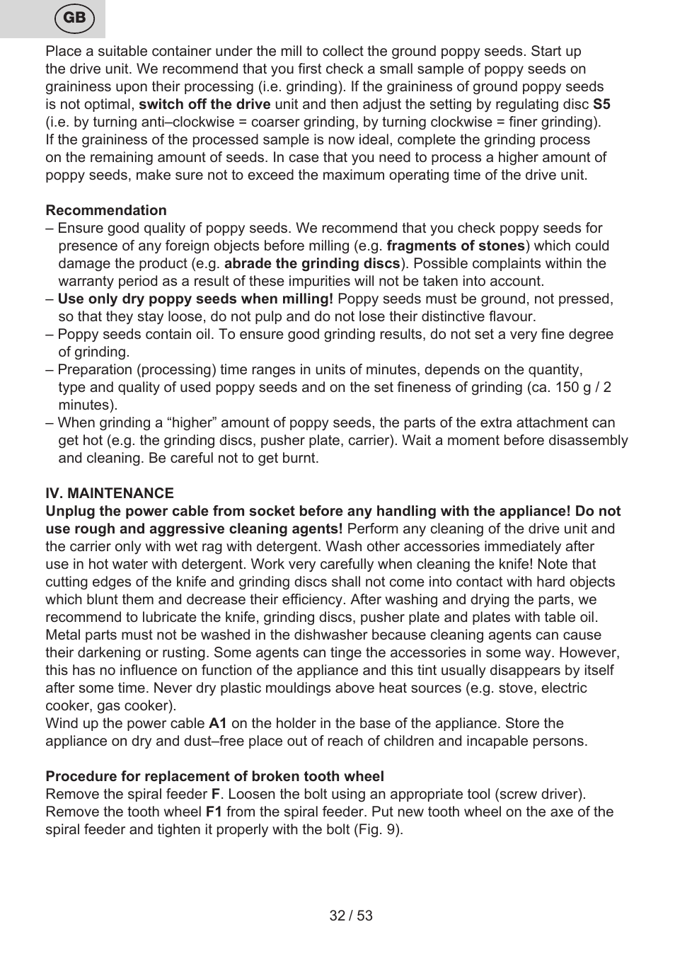ETA Ambo User Manual | Page 32 / 56