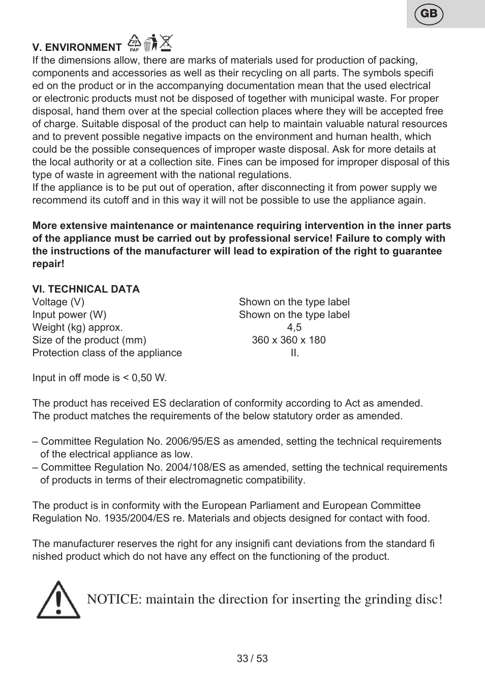 ETA Ambo User Manual | Page 33 / 56