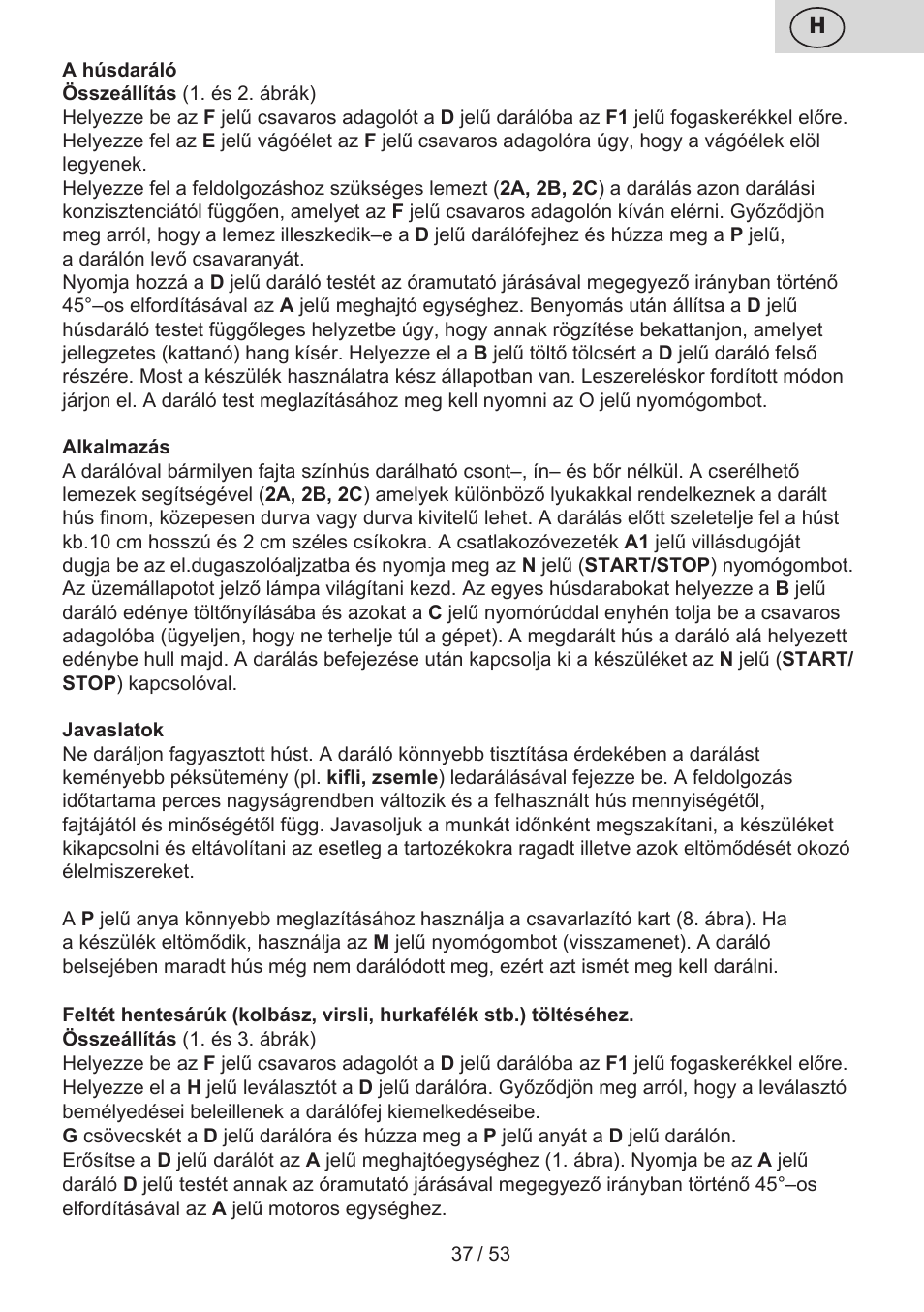 ETA Ambo User Manual | Page 37 / 56