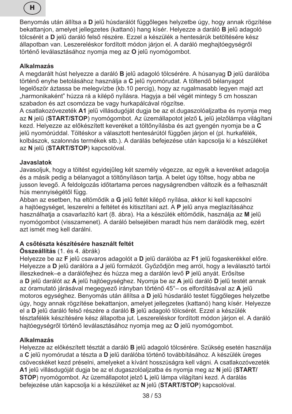 ETA Ambo User Manual | Page 38 / 56