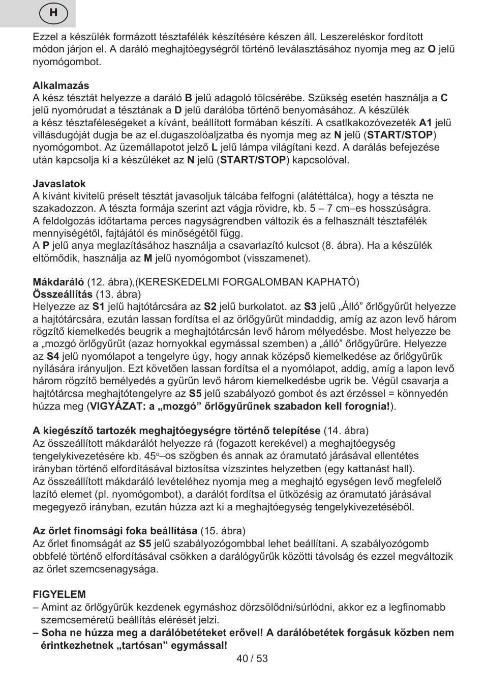 ETA Ambo User Manual | Page 40 / 56