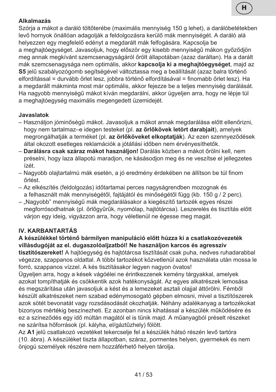 ETA Ambo User Manual | Page 41 / 56