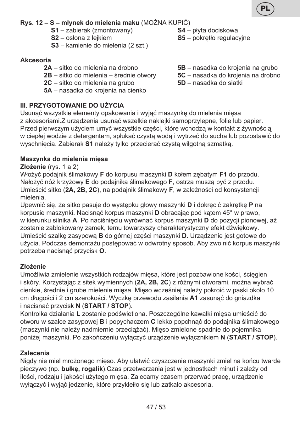 ETA Ambo User Manual | Page 47 / 56