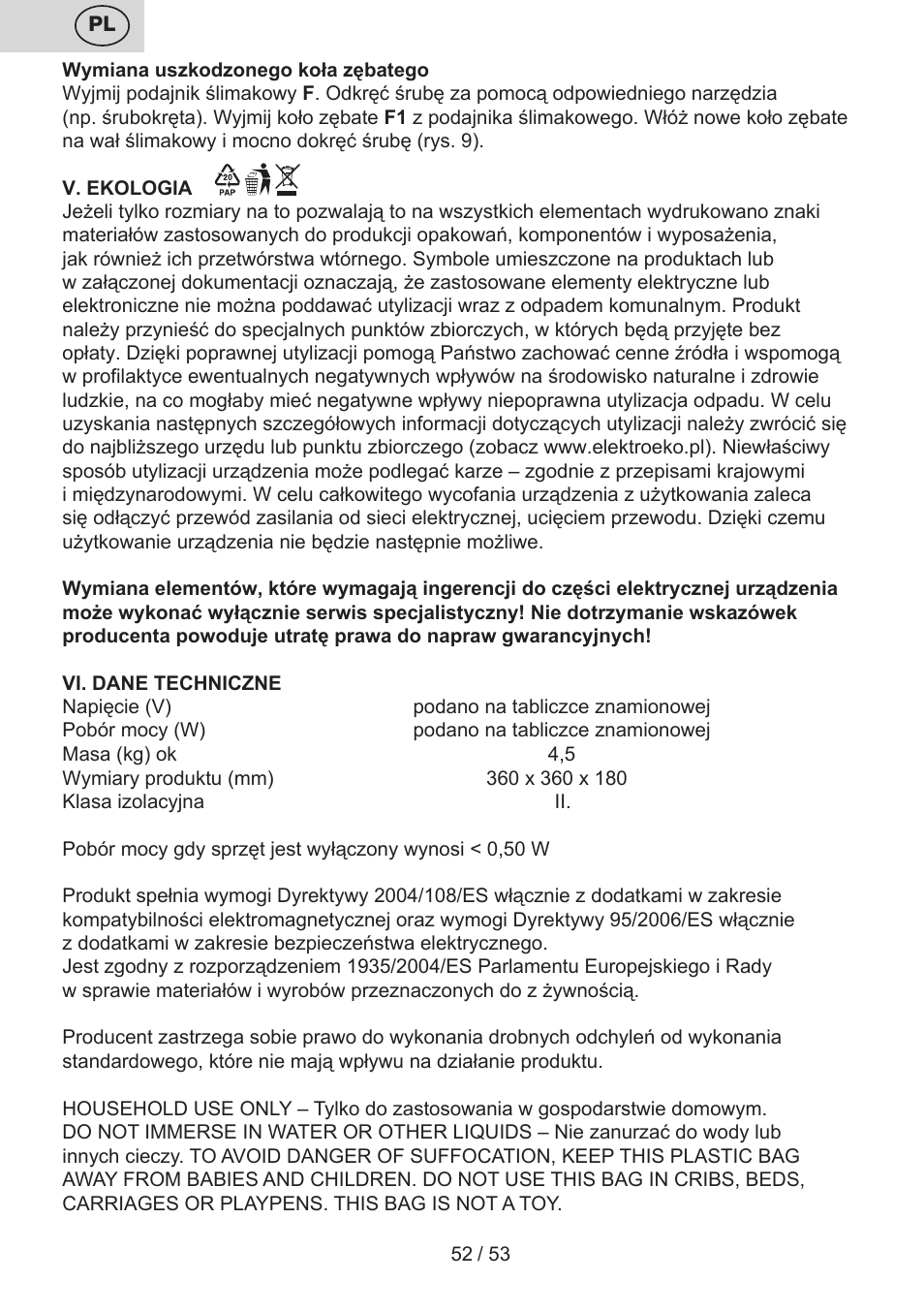 ETA Ambo User Manual | Page 52 / 56