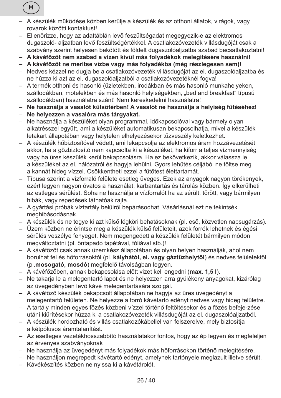 ETA Kávovar Inesto User Manual | Page 26 / 44