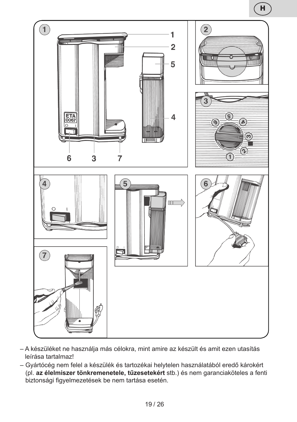 ETA Mlýnek na kávu User Manual | Page 19 / 28