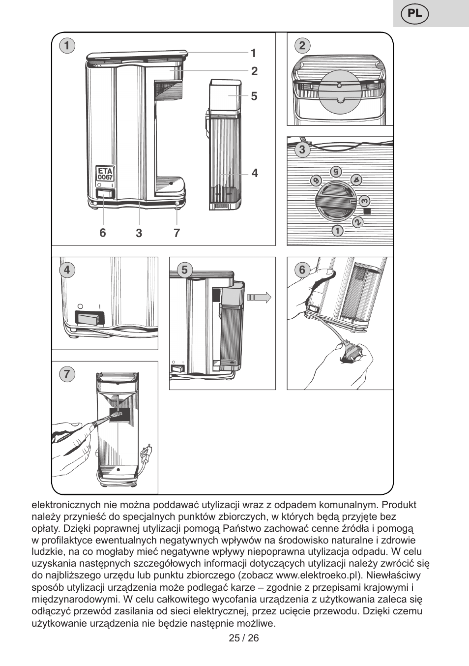 ETA Mlýnek na kávu User Manual | Page 25 / 28