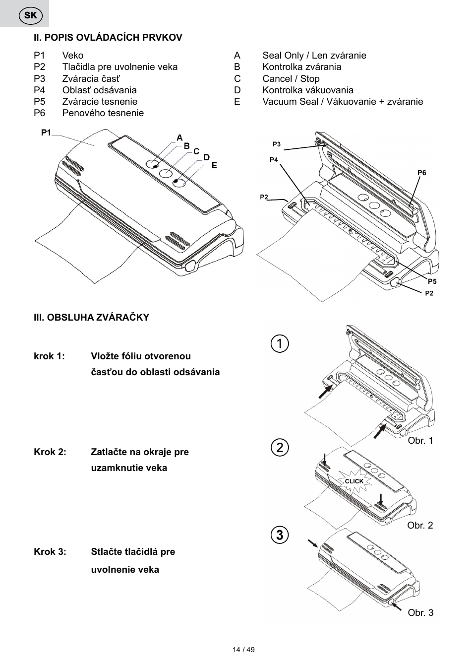 ETA Svářečka fólií Freshie User Manual | Page 14 / 52