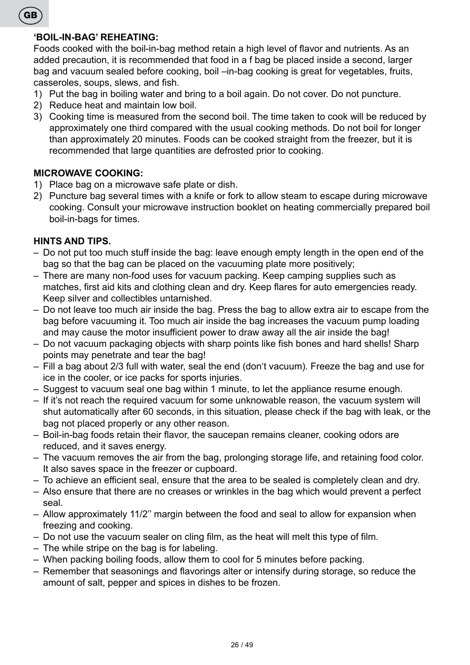 ETA Svářečka fólií Freshie User Manual | Page 26 / 52