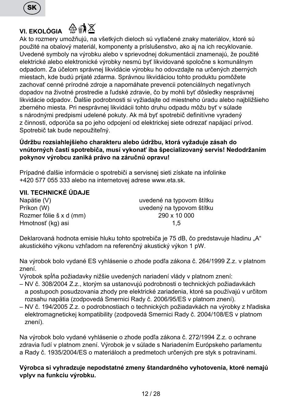 ETA Svářečka fólií Electronic User Manual | Page 12 / 32