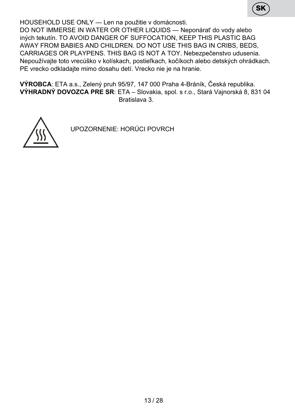 ETA Svářečka fólií Electronic User Manual | Page 13 / 32