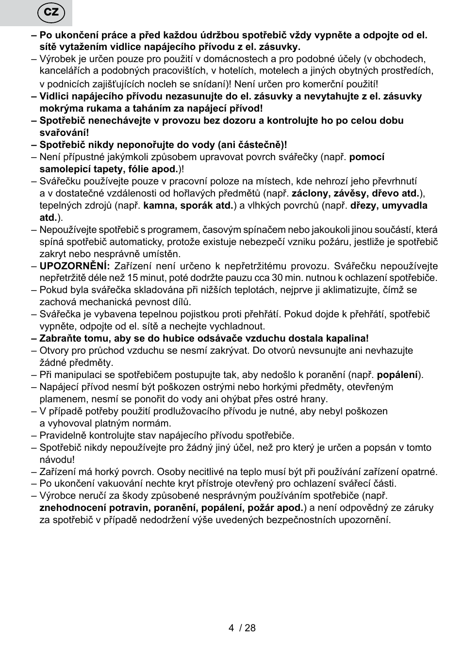 ETA Svářečka fólií Electronic User Manual | Page 4 / 32