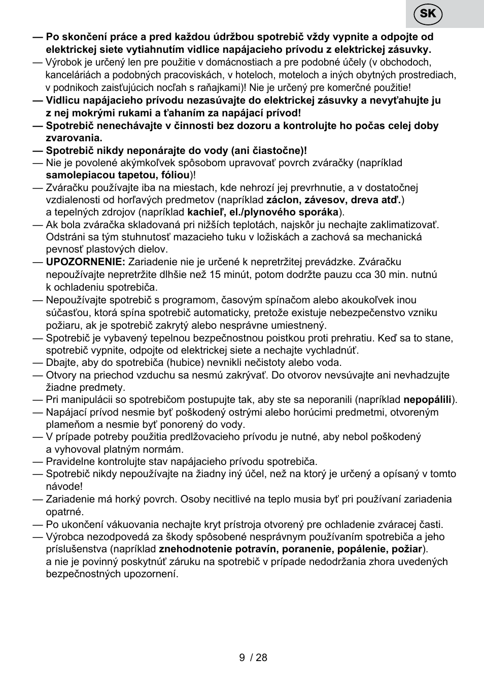 ETA Svářečka fólií Electronic User Manual | Page 9 / 32