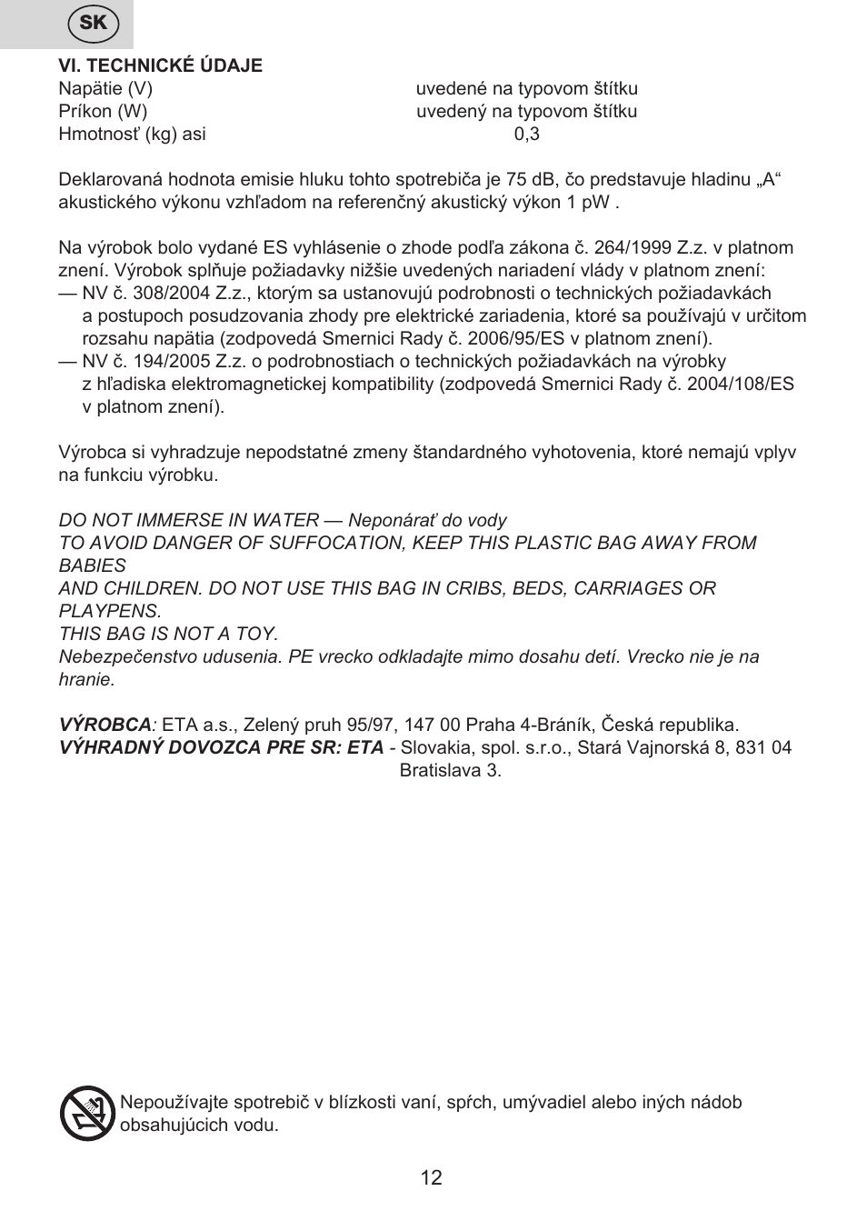 ETA Carolin User Manual | Page 12 / 40