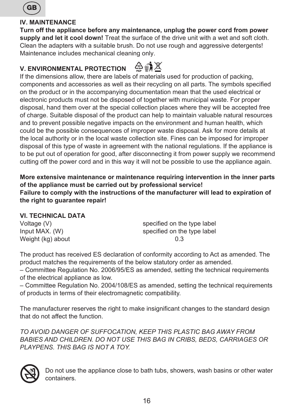 ETA Carolin User Manual | Page 16 / 40