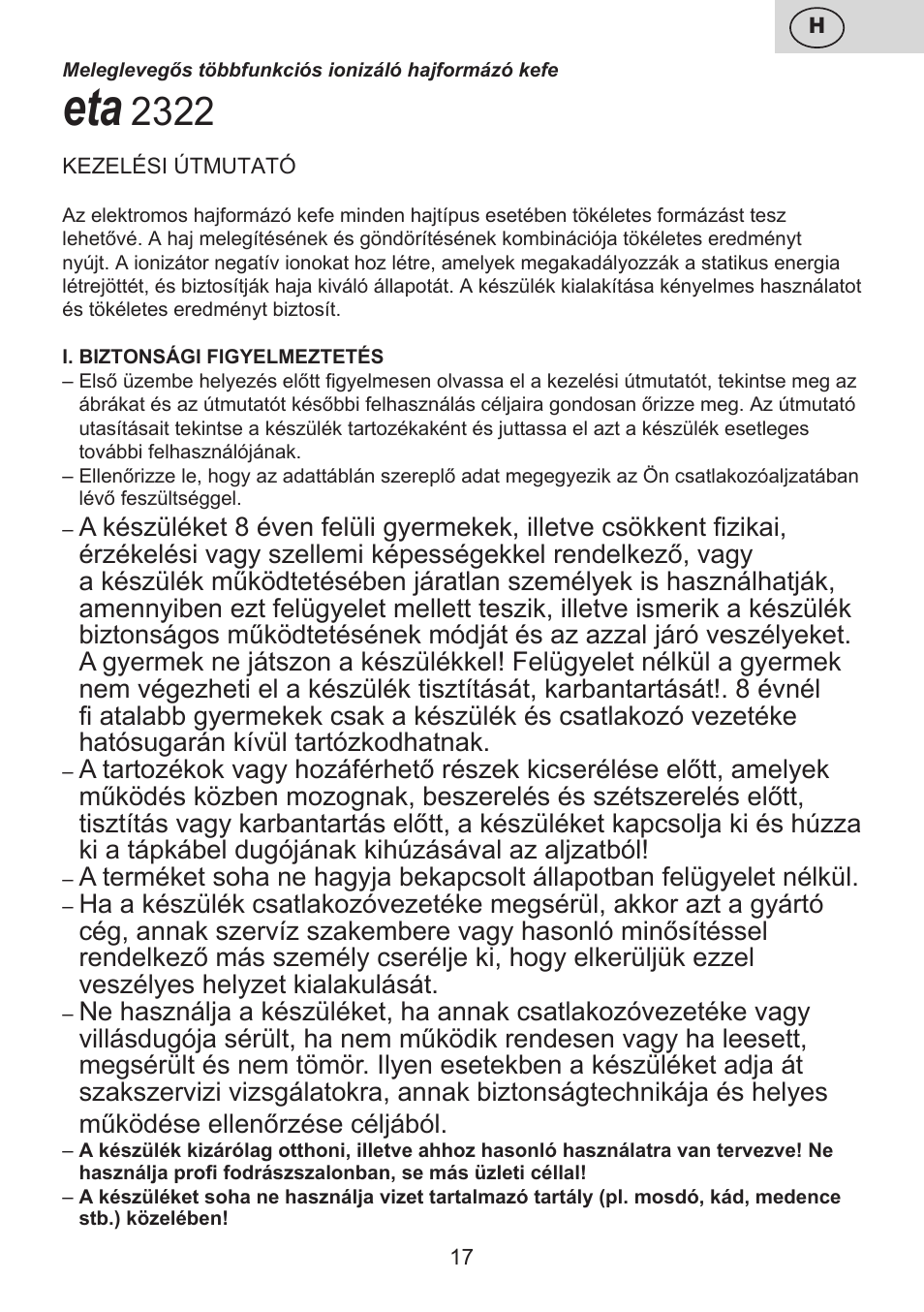 ETA Carolin User Manual | Page 17 / 40