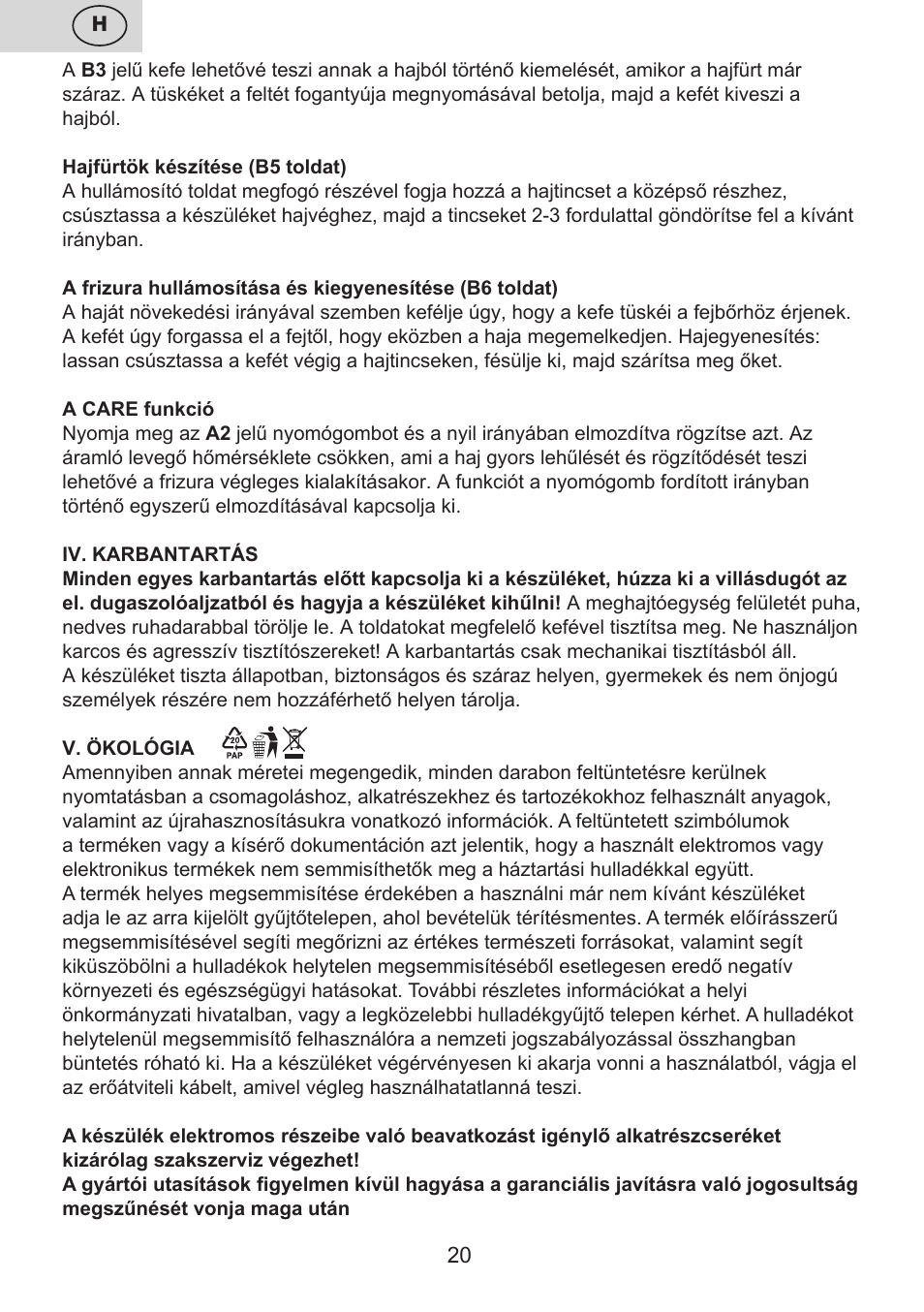 ETA Carolin User Manual | Page 20 / 40
