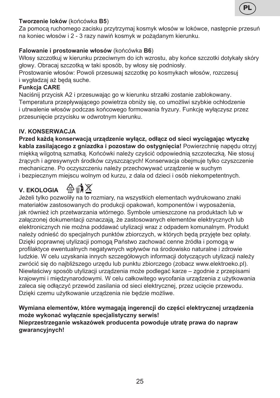 ETA Carolin User Manual | Page 25 / 40