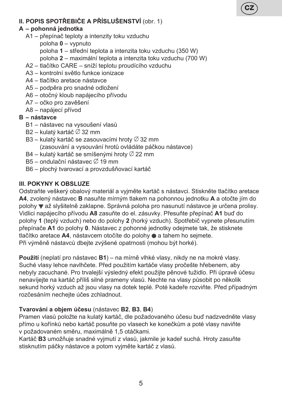 ETA Carolin User Manual | Page 5 / 40