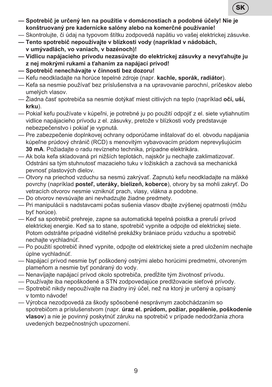 ETA Carolin User Manual | Page 9 / 40