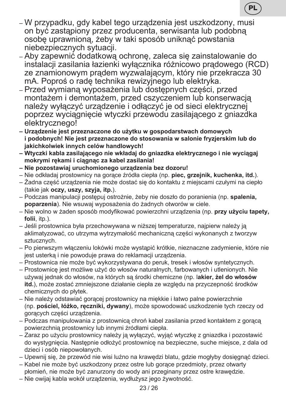 ETA Liliana Klešťová kulma User Manual | Page 23 / 28